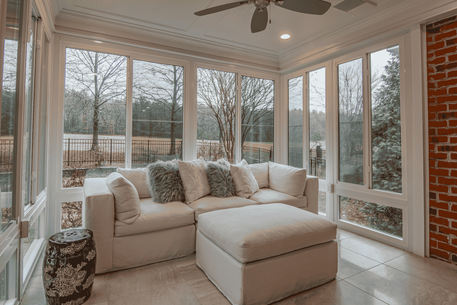 A family enjoying their home with energy efficient windows.